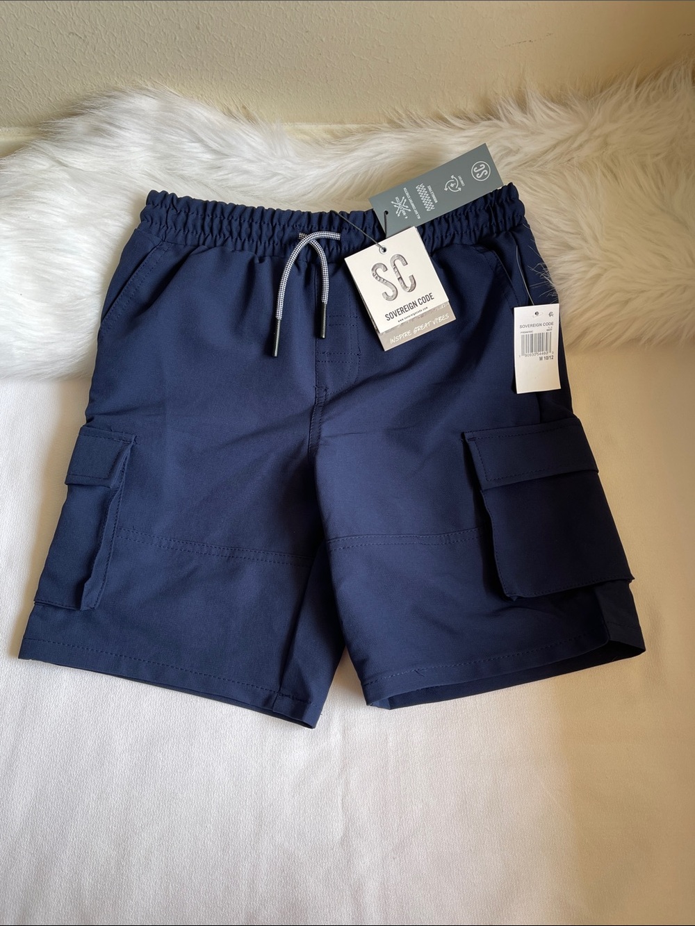 Sovereign Code Boys Navy Cargo Swim Shorts Various Sizes. Brand New With Tags.